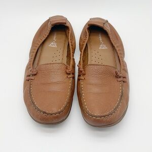 Hush Puppies Brown Leather Slip-On Loafers